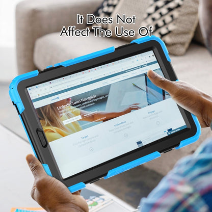 For Lenovo Tab M9 Silicone Hybrid PC Tablet Case with Shoulder Strap(Light Blue) - Lenovo by buy2fix | Online Shopping UK | buy2fix