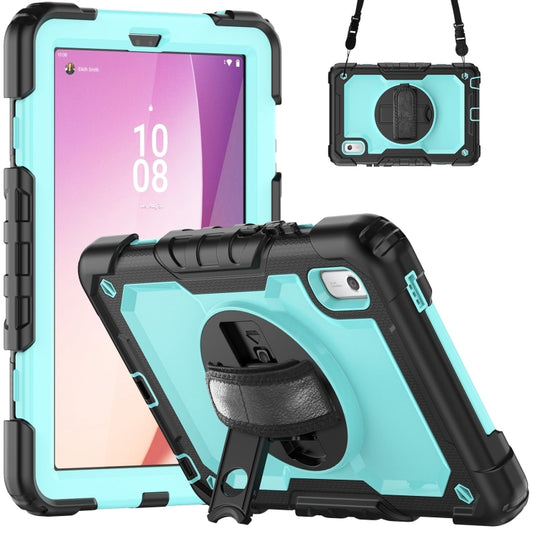 For Lenovo Tab M9 Silicone Hybrid PC Tablet Case with Shoulder Strap(Light Blue PC) - Lenovo by buy2fix | Online Shopping UK | buy2fix