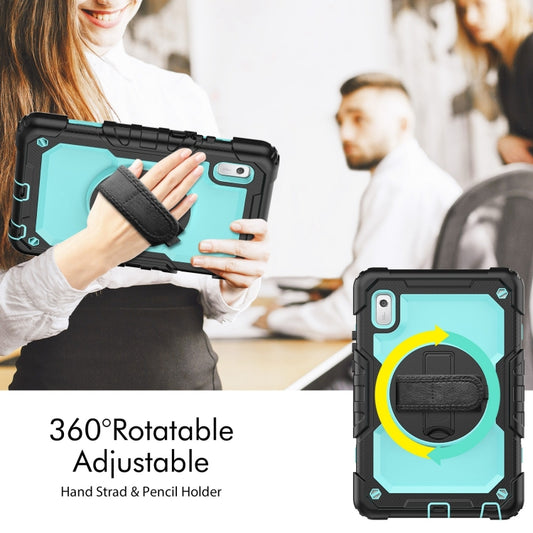 For Lenovo Tab M9 Silicone Hybrid PC Tablet Case with Shoulder Strap(Light Blue PC) - Lenovo by buy2fix | Online Shopping UK | buy2fix