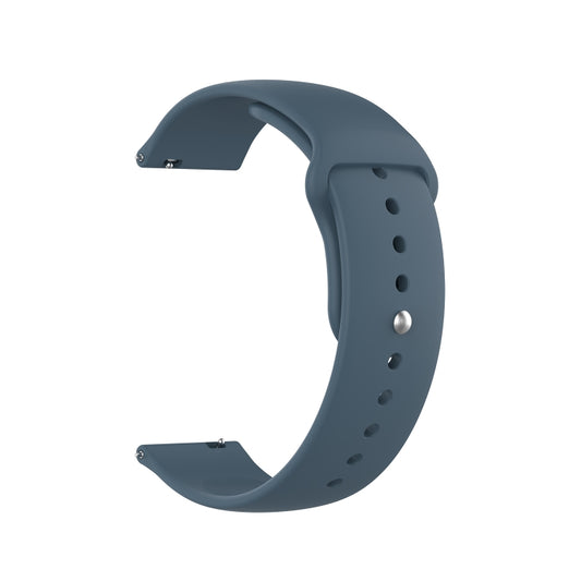 18mm Universal Reverse Buckle Wave Silicone Watch Band, Size:S(Blue) - Watch Bands by buy2fix | Online Shopping UK | buy2fix