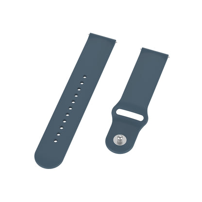 18mm Universal Reverse Buckle Wave Silicone Watch Band, Size:S(Blue) - Watch Bands by buy2fix | Online Shopping UK | buy2fix