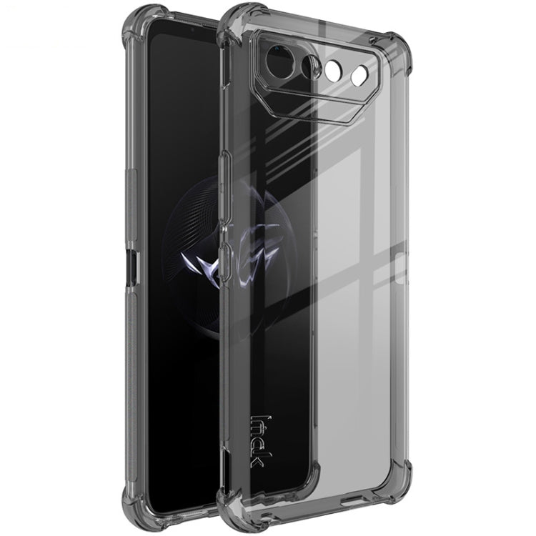 For Asus ROG Phone 7 Ultimate imak Shockproof Airbag TPU Phone Case(Transparent Black) - ASUS Cases by imak | Online Shopping UK | buy2fix