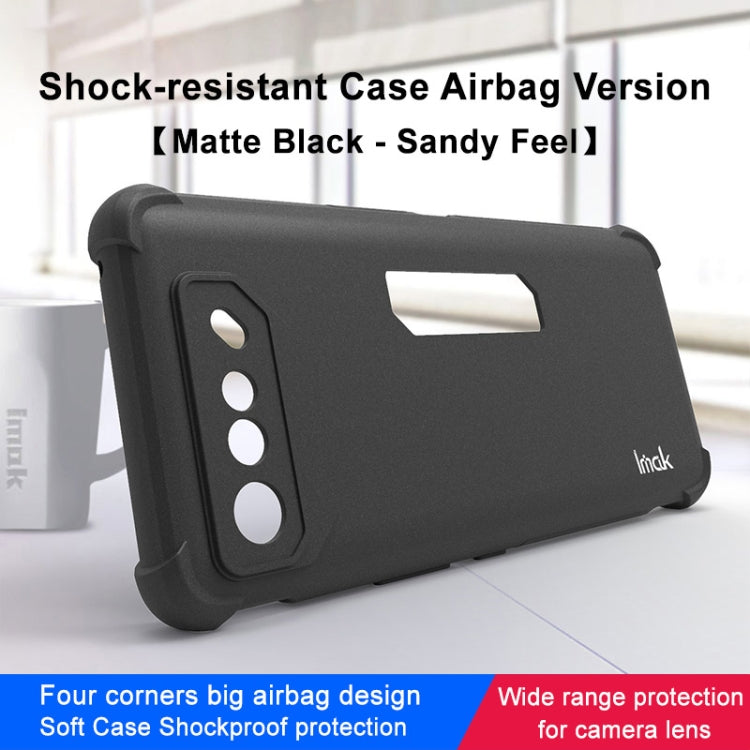 For Asus ROG Phone 7 Pro/Phone 7 Ultimate imak Shockproof Airbag TPU Phone Case(Matte Black) - ASUS Cases by imak | Online Shopping UK | buy2fix