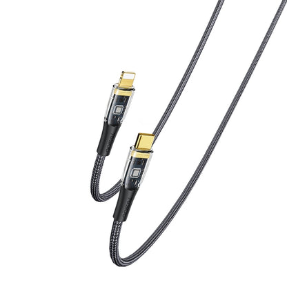 YESIDO CA102 PD 20W USB-C / Type-C to 8 Pin Braided Charging Data Cable, Length:2m(Black) - 2 in 1 Cable by Yesido | Online Shopping UK | buy2fix