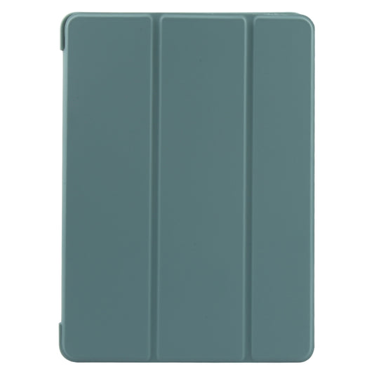 For iPad 9.7 2018 & 2017 / Air / Air2 GEBEI 3-folding Holder Shockproof Flip Leather Tablet Case(Dark Green) - iPad 9.7 (2018) & (2017) Cases by GEBEI | Online Shopping UK | buy2fix