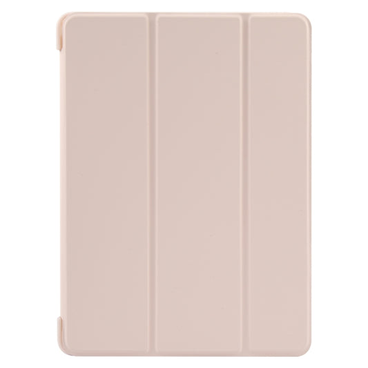 For iPad 9.7 2018 & 2017 / Air / Air2 GEBEI 3-folding Holder Shockproof Flip Leather Tablet Case(Pink) - iPad 9.7 (2018) & (2017) Cases by GEBEI | Online Shopping UK | buy2fix