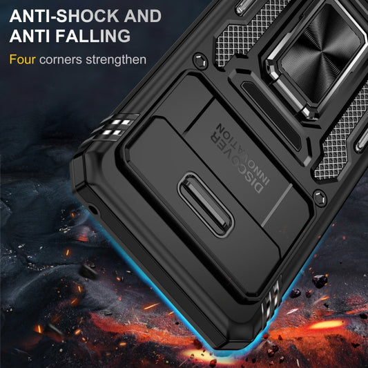 For Google Pixel 8 Pro Armor PC + TPU Camera Shield Phone Case(Black) - Google Cases by buy2fix | Online Shopping UK | buy2fix