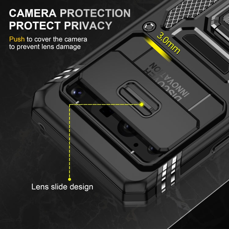 For Google Pixel 8 Pro Armor PC + TPU Camera Shield Phone Case(Black) - Google Cases by buy2fix | Online Shopping UK | buy2fix