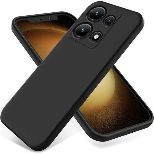 For Infinix Note 30i Pure Color Liquid Silicone Shockproof Phone Case(Black) - Infinix Cases by buy2fix | Online Shopping UK | buy2fix
