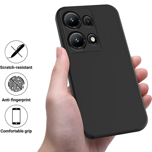 For Infinix Note 30i Pure Color Liquid Silicone Shockproof Phone Case(Black) - Infinix Cases by buy2fix | Online Shopping UK | buy2fix