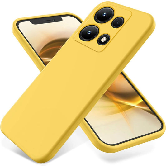 For Infinix Note 30i Pure Color Liquid Silicone Shockproof Phone Case(Yellow) - Infinix Cases by buy2fix | Online Shopping UK | buy2fix