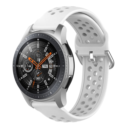 22mm Universal Sport Silicone Watch Band(White) - 22mm Bands by buy2fix | Online Shopping UK | buy2fix