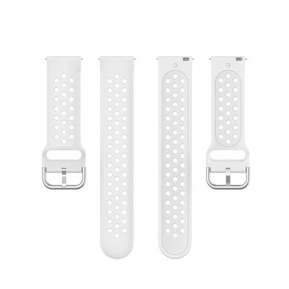 22mm Universal Sport Silicone Watch Band(White) - 22mm Bands by buy2fix | Online Shopping UK | buy2fix