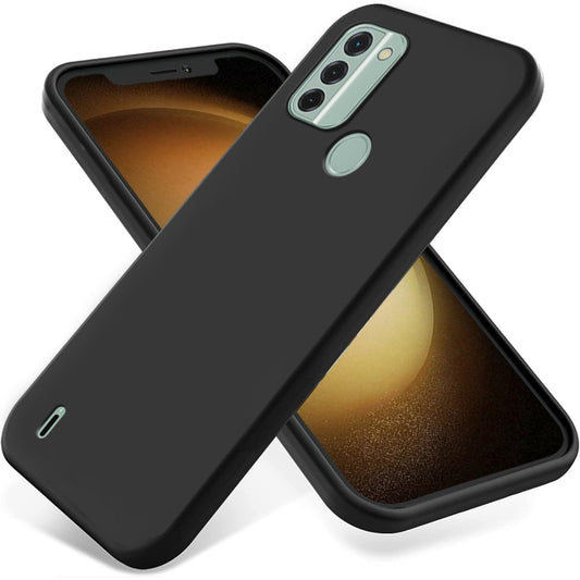 For Nokia C31 Pure Color Liquid Silicone Shockproof Phone Case(Black) - Nokia Cases by buy2fix | Online Shopping UK | buy2fix