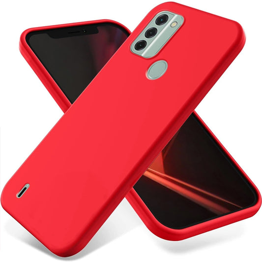 For Nokia C31 Pure Color Liquid Silicone Shockproof Phone Case(Red) - Nokia Cases by buy2fix | Online Shopping UK | buy2fix