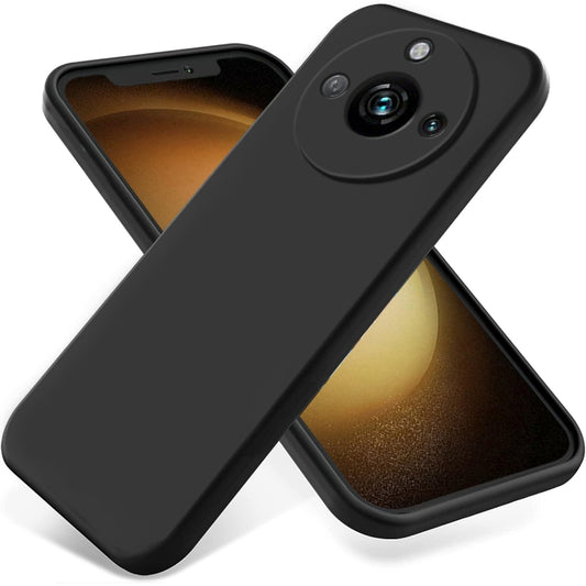 For Realme 11 Pro / 11 Pro+ Solid Color Liquid Silicone Dropproof Full Coverage Phone Case(Black) - Realme Cases by buy2fix | Online Shopping UK | buy2fix