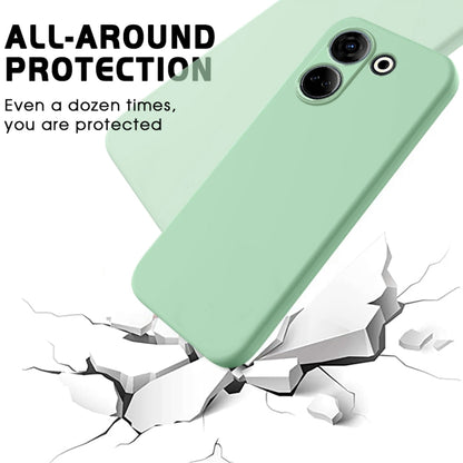 For Tecno Camon 20 4G Pure Color Liquid Silicone Shockproof Phone Case(Green) by buy2fix