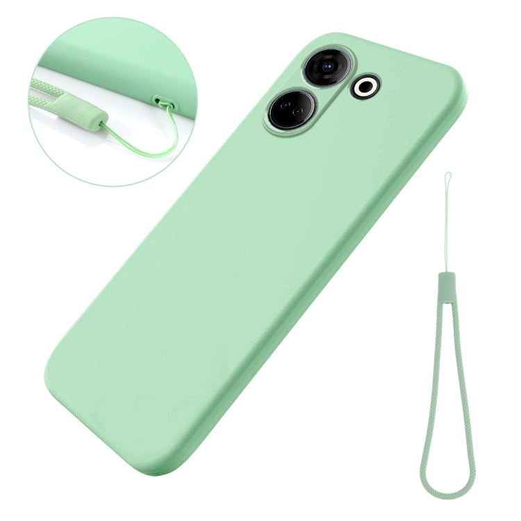 For Tecno Camon 20 4G Pure Color Liquid Silicone Shockproof Phone Case(Green) by buy2fix