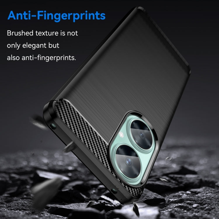 For Huawei nova 11i Brushed Texture Carbon Fiber TPU Phone Case(Black) - Huawei Cases by buy2fix | Online Shopping UK | buy2fix