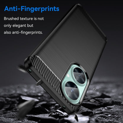 For Huawei nova 11i Brushed Texture Carbon Fiber TPU Phone Case(Black) - Huawei Cases by buy2fix | Online Shopping UK | buy2fix