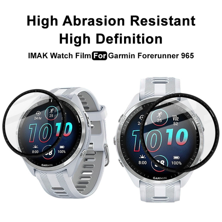 For Garmin Forerunner 965 IMAK Plexiglass HD Watch Protective Film - Screen Protector by imak | Online Shopping UK | buy2fix