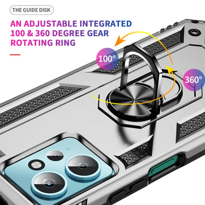 For Xiaomi Redmi Note 12 4G Global Shockproof TPU + PC Phone Case with Holder(Silver) by buy2fix
