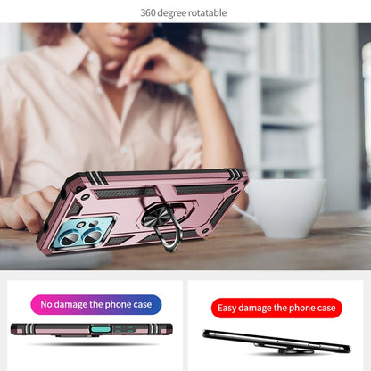 For Xiaomi Redmi Note 12 4G Global Shockproof TPU + PC Phone Case with Holder(Rose Gold) by buy2fix