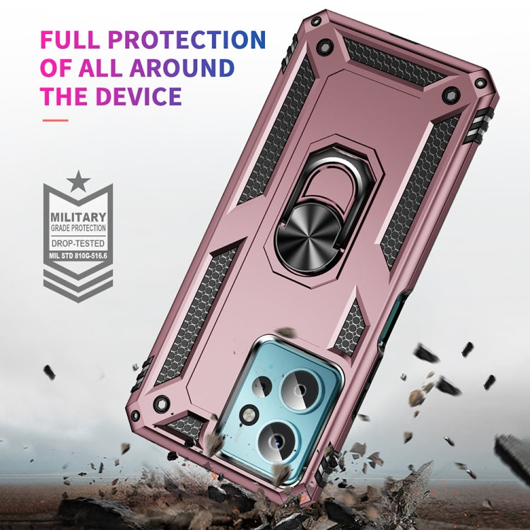 For Xiaomi Redmi Note 12 4G Global Shockproof TPU + PC Phone Case with Holder(Rose Gold) by buy2fix
