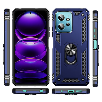 For Xiaomi Redmi Note 12 4G Global Shockproof TPU + PC Phone Case with Holder(Blue) by buy2fix