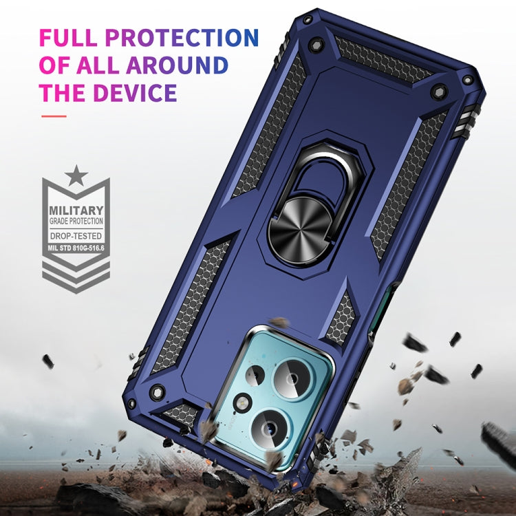 For Xiaomi Redmi Note 12 4G Global Shockproof TPU + PC Phone Case with Holder(Blue) by buy2fix