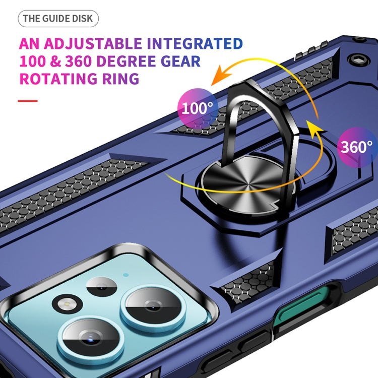 For Xiaomi Redmi Note 12 4G Global Shockproof TPU + PC Phone Case with Holder(Blue) by buy2fix