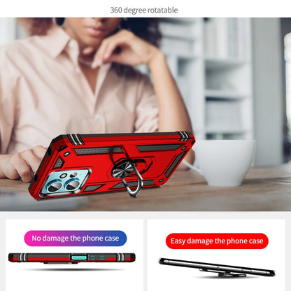 For Xiaomi Redmi Note 12 4G Global Shockproof TPU + PC Phone Case with Holder(Red) by buy2fix