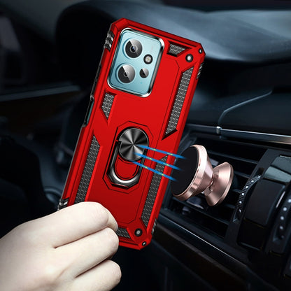 For Xiaomi Redmi Note 12 4G Global Shockproof TPU + PC Phone Case with Holder(Red) by buy2fix