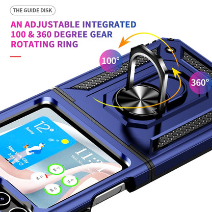 For Samsung Galaxy Z Flip5 Shockproof TPU + PC Phone Case with Holder(Blue) - Galaxy Z Flip5 Cases by buy2fix | Online Shopping UK | buy2fix