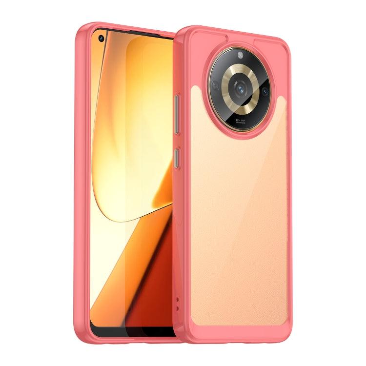 For Realme 11 5G Colorful Series Acrylic Hybrid TPU Phone Case(Red) - Realme Cases by buy2fix | Online Shopping UK | buy2fix