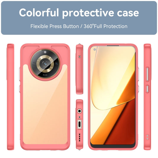 For Realme 11 5G Colorful Series Acrylic Hybrid TPU Phone Case(Red) - Realme Cases by buy2fix | Online Shopping UK | buy2fix