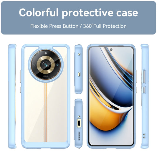 For Realme 11 Pro+ Colorful Series Acrylic Hybrid TPU Phone Case(Blue) - Realme Cases by buy2fix | Online Shopping UK | buy2fix
