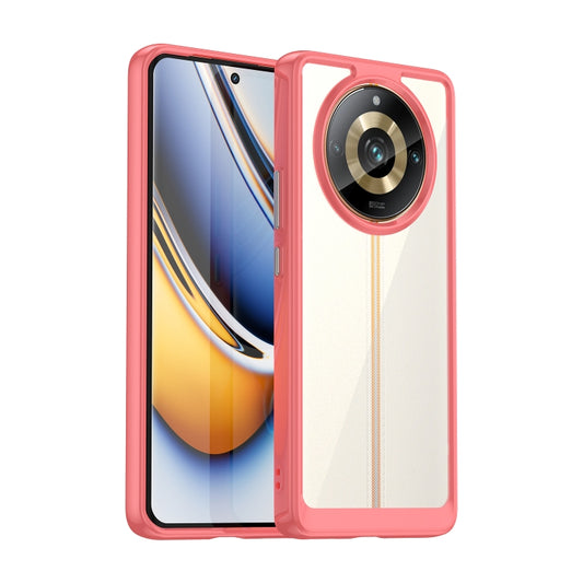For Realme 11 Pro+ Colorful Series Acrylic Hybrid TPU Phone Case(Red) - Realme Cases by buy2fix | Online Shopping UK | buy2fix