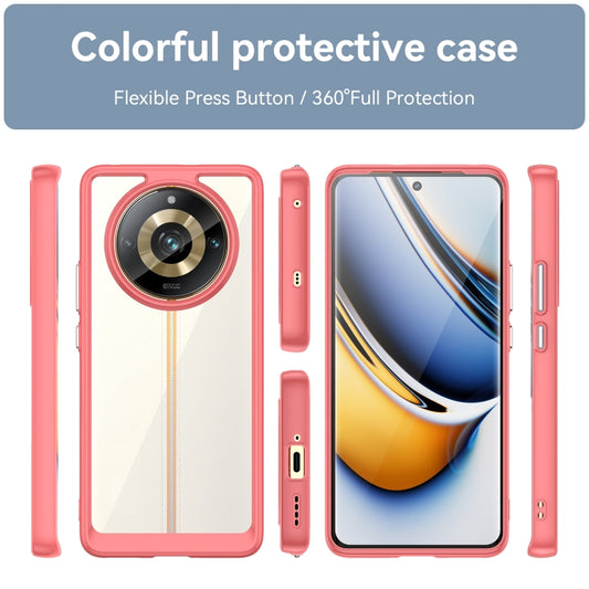 For Realme 11 Pro+ Colorful Series Acrylic Hybrid TPU Phone Case(Red) - Realme Cases by buy2fix | Online Shopping UK | buy2fix
