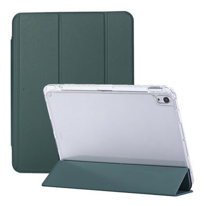 For iPad 2025 / 2022 3-Fold Lock Buckle Leather Smart Tablet Case(Deep Green) - iPad 2025 / 2022 Cases by buy2fix | Online Shopping UK | buy2fix