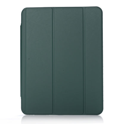 For iPad 2025 / 2022 3-Fold Lock Buckle Leather Smart Tablet Case(Deep Green) - iPad 2025 / 2022 Cases by buy2fix | Online Shopping UK | buy2fix