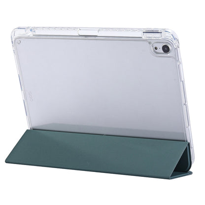For iPad 2025 / 2022 3-Fold Lock Buckle Leather Smart Tablet Case(Deep Green) - iPad 2025 / 2022 Cases by buy2fix | Online Shopping UK | buy2fix