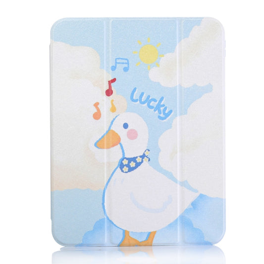 For iPad 10.2 2021 / 2020 / 10.5 3-Fold 360 Rotation Painted Leather Smart Tablet Case(Lucky Duck) - iPad 10.2 Cases by buy2fix | Online Shopping UK | buy2fix
