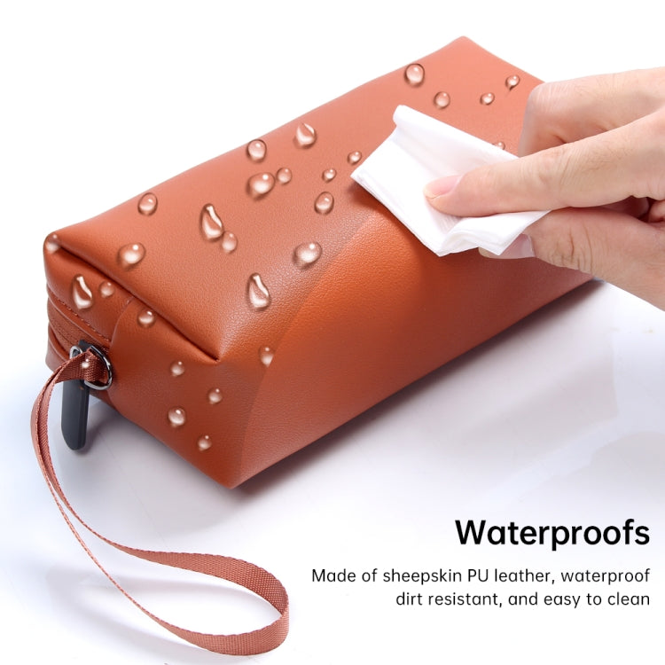 Waterproof PU Leather Laptop Accessory Bag(Grey) by buy2fix