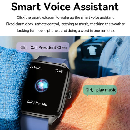 T19 Pro 1.96 inch IP67 Waterproof Silicone Band Smart Watch, Supports Dual-mode Bluetooth Call / Heart Rate Monitoring(Blue) by buy2fix