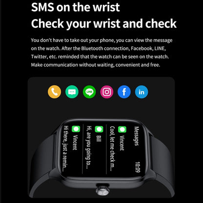 T19 Pro 1.96 inch IP67 Waterproof Silicone Band Smart Watch, Supports Dual-mode Bluetooth Call / Heart Rate Monitoring(Black) by buy2fix