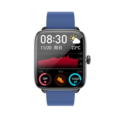 T20 1.96 inch IP67 Waterproof Silicone Band Smart Watch, Supports Dual-mode Bluetooth Call / Heart Rate Monitoring(Blue) by buy2fix