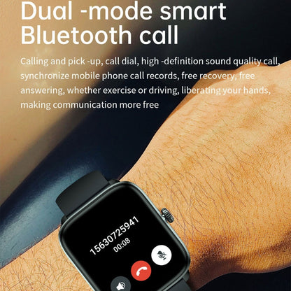 T20 1.96 inch IP67 Waterproof Silicone Band Smart Watch, Supports Dual-mode Bluetooth Call / Heart Rate Monitoring(Blue) by buy2fix