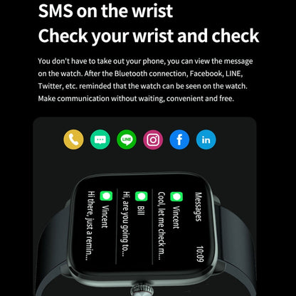 T20 1.96 inch IP67 Waterproof Silicone Band Smart Watch, Supports Dual-mode Bluetooth Call / Heart Rate Monitoring(Black) by buy2fix