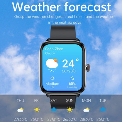 T20 1.96 inch IP67 Waterproof Silicone Band Smart Watch, Supports Dual-mode Bluetooth Call / Heart Rate Monitoring(Black) by buy2fix